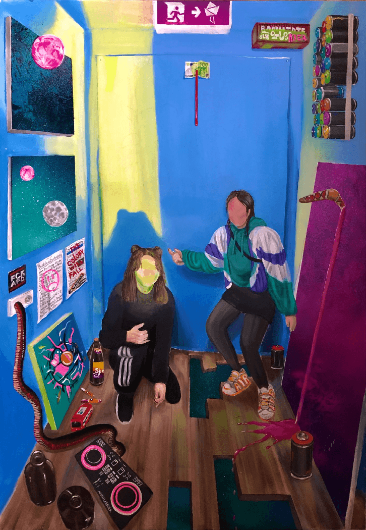 Mario's Studio, oil on canvas, 2024